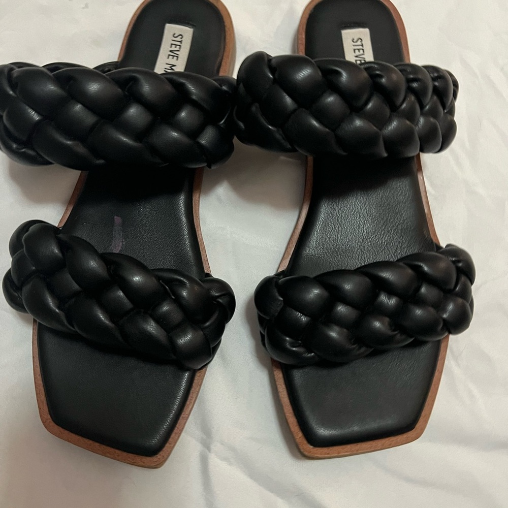 Steve Madden Black Braided Women's Sandals